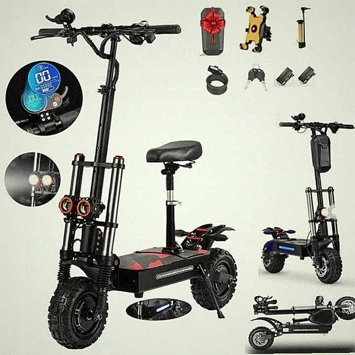 BOYUEDA S3 11 ZOLL Elektroroller Offroad 6000W 85km/h Electric Scooter 60V 38Ah
