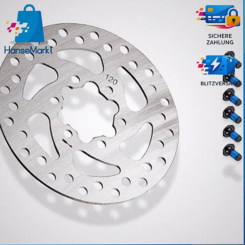 Bremsscheibe Edelstahl 120mm 6 Löcher für Elektroroller Bremszubehör