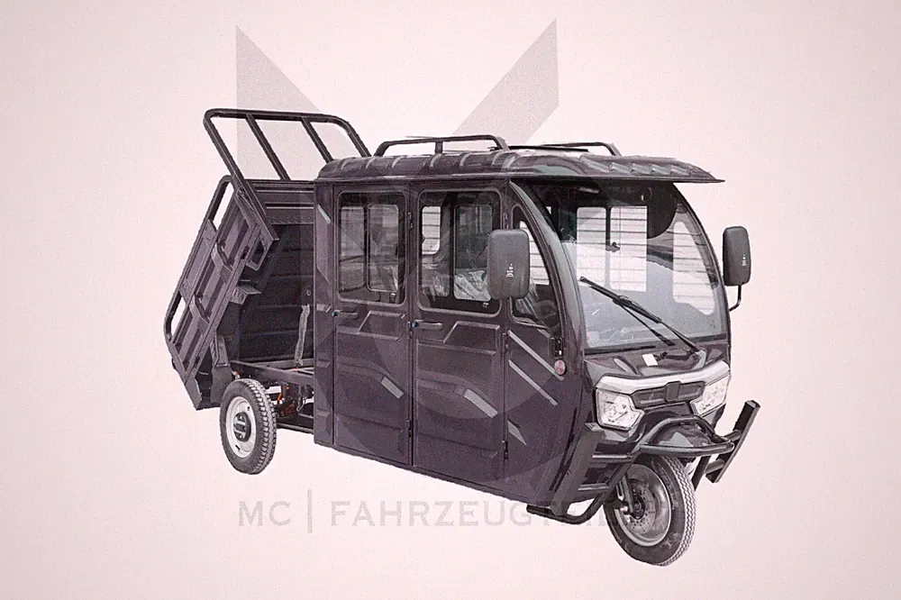 CARGO TRIKE 3000W 72V 58AH Doppel Kabine VOLTA VT5 50km Lastendreirad Grau