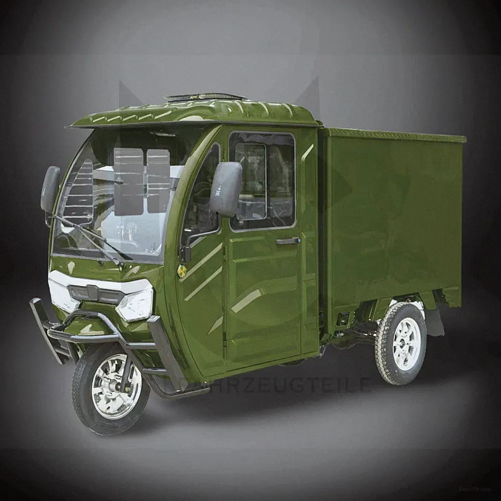 CARGO VOLT 3.0kW Elektro-Lastendreirad 45 km/h Volta VT5 mit Transportbox Grün