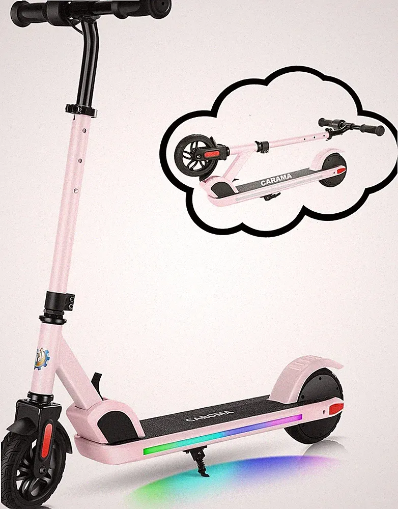 Caroma Elektroroller Für Kinder Von 6-12 Jahren, 150W Motor Bis 16 Km/H, 12Km Re