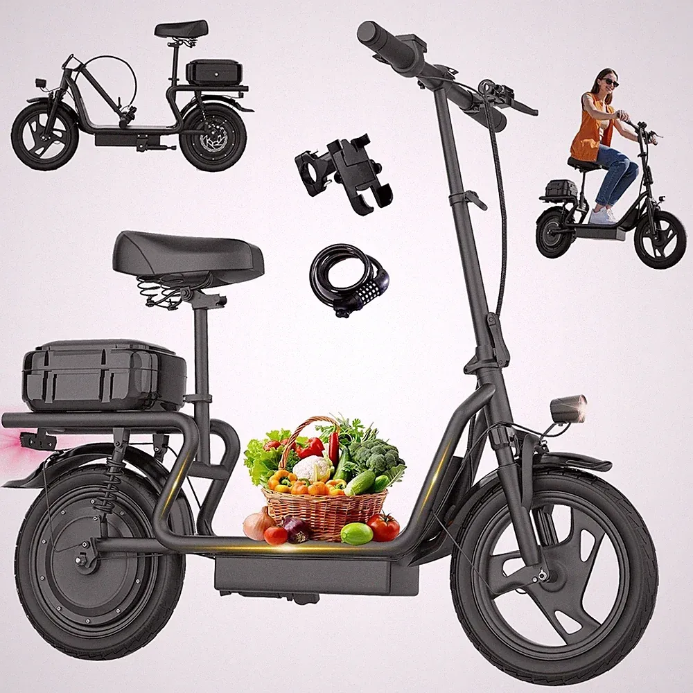 CHEEVALRY X12 500W Faltbarer Elektroroller 15AH 40KM E-Scooter 14 Zoll mit Korb