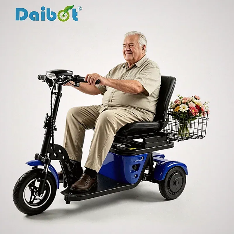 Daibot 500W 36V 3 Rad E Roller Faltbar Dual Motor Senioren Leicht City Mobil