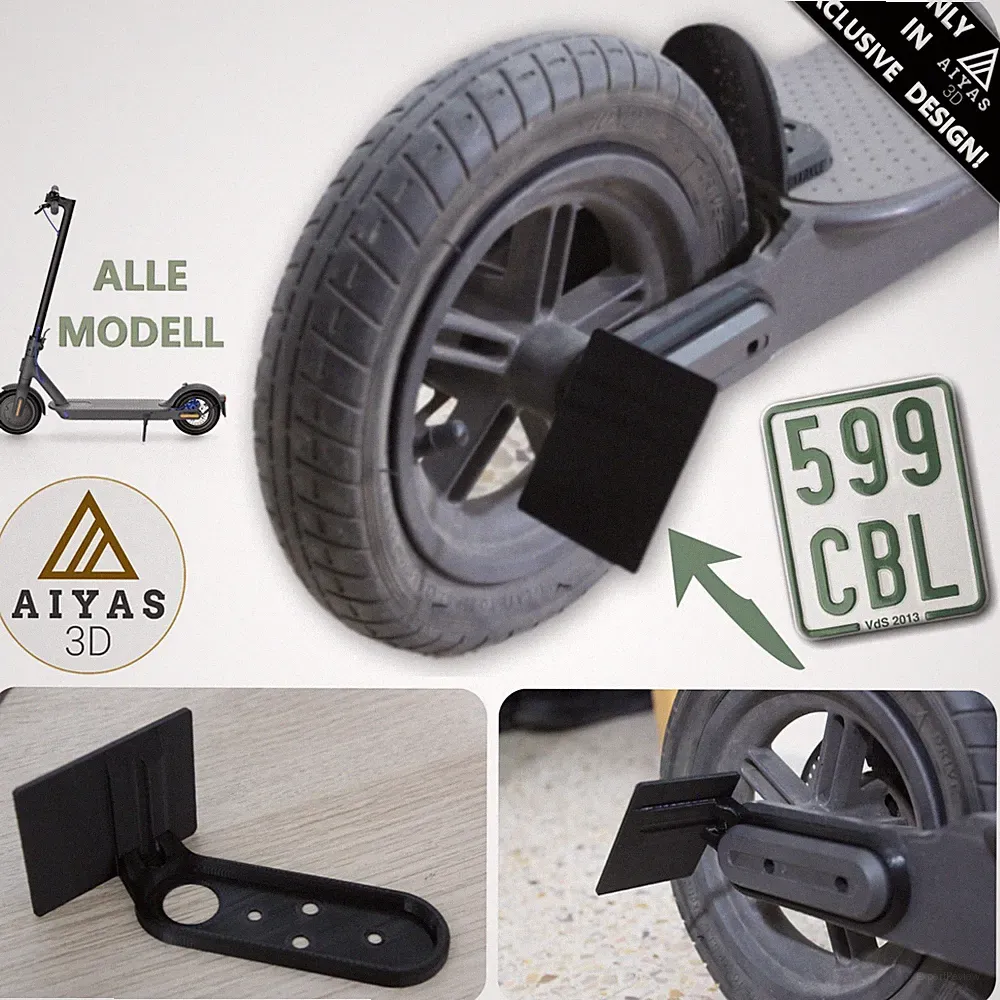 🛴Deutschland Nummernschild Kennzeichen Halter🛴Elektroroller Xiaomi ALLE MODELL