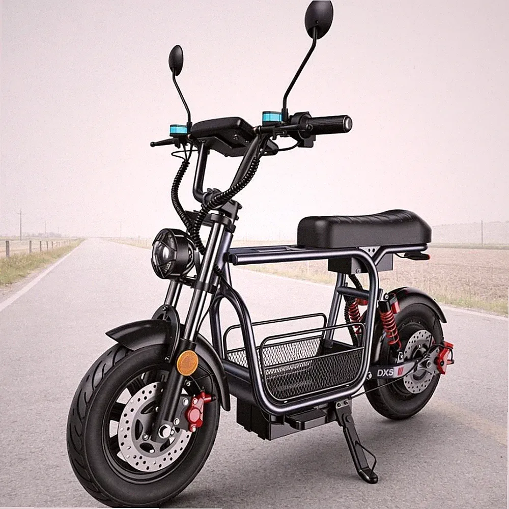 DX5 E-Scooter mit Einkaufskorb Off-road 1500W 15,6Ah Elektroroller mit NFC Moped