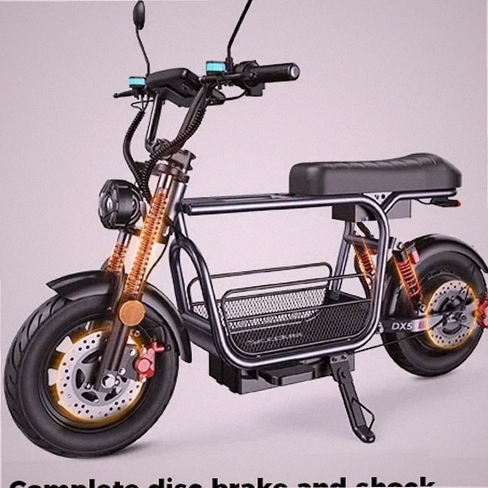 DX5 Elektroroller mit Einkaufskorb Off-Road 15OOVV 15,6Ah AKKU E-Scooter mit NFC
