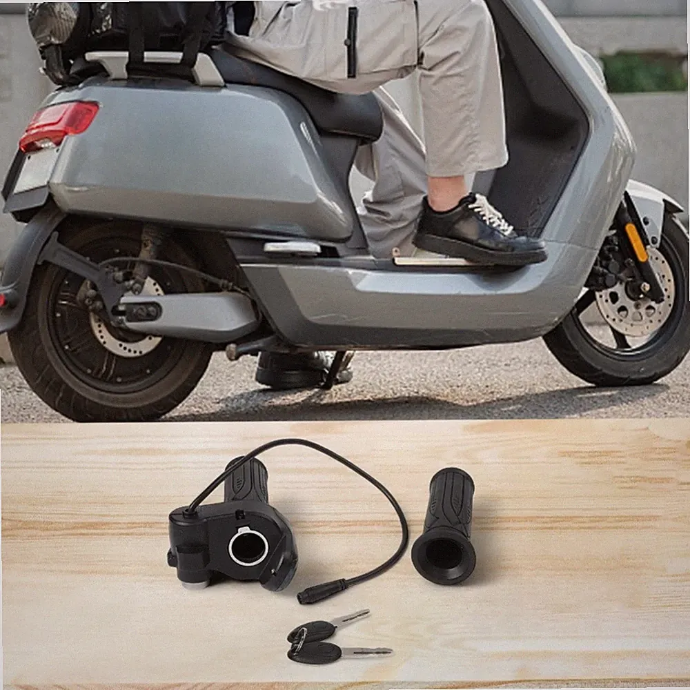 E-Bike Gasgriff mit 6-Pin Interface für 48V Elektroroller und Dreirad