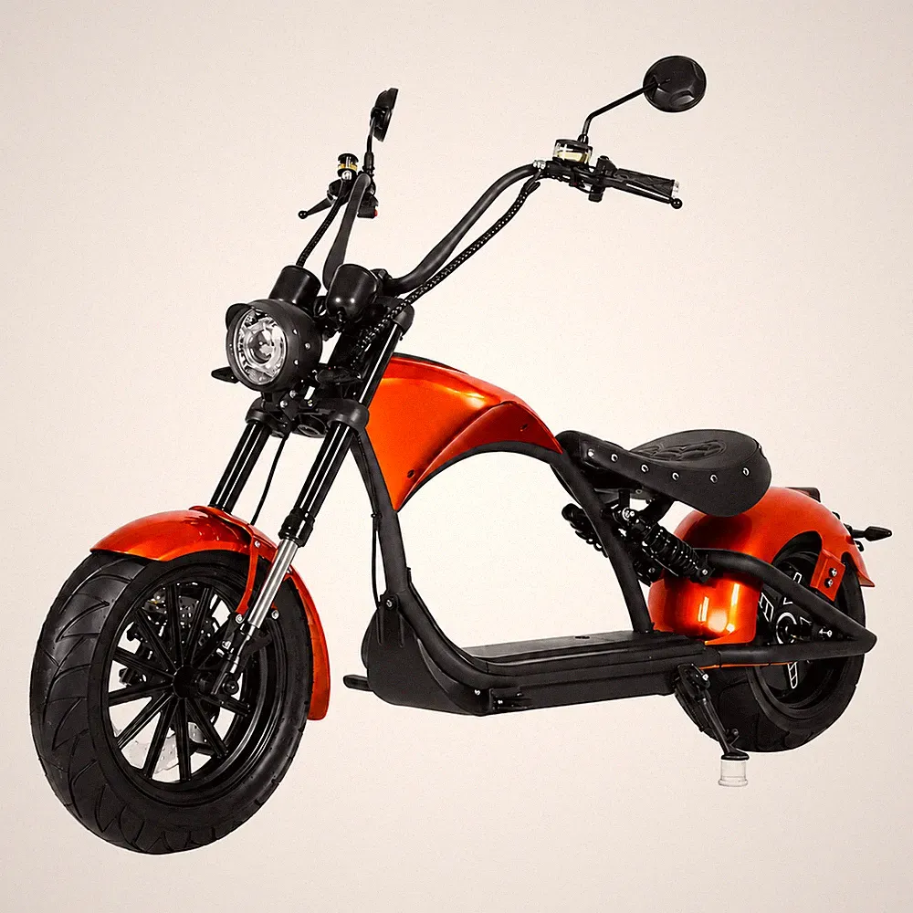 E-Chopper Straßenzulassung 2000W, 60V 30AH 45km/h Citycoco Elektroroller COC EEC