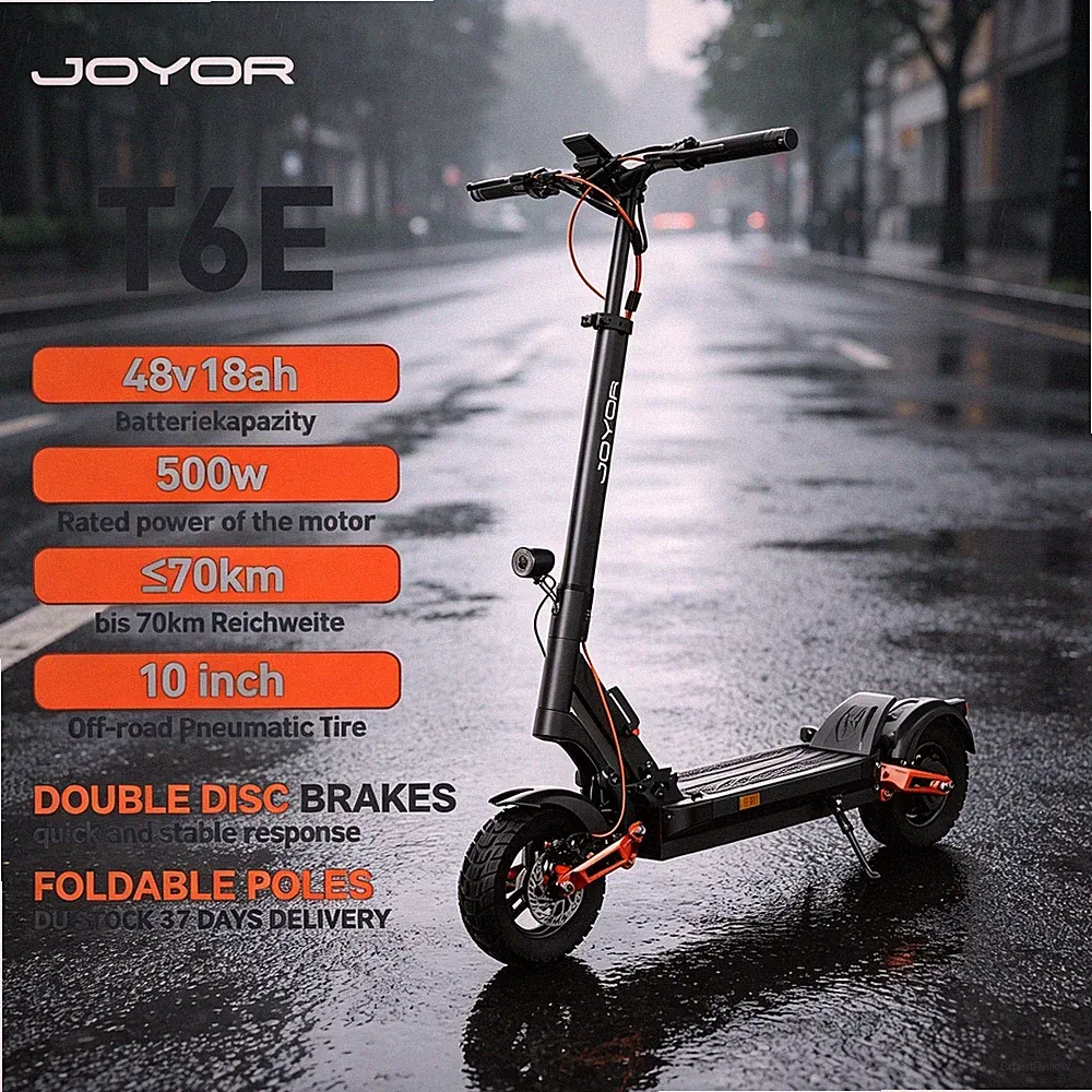 E-Roller,40-100km Reichweite, 150kg hydr. Dämpfung, faltbar JOYOR T6E(ABE)