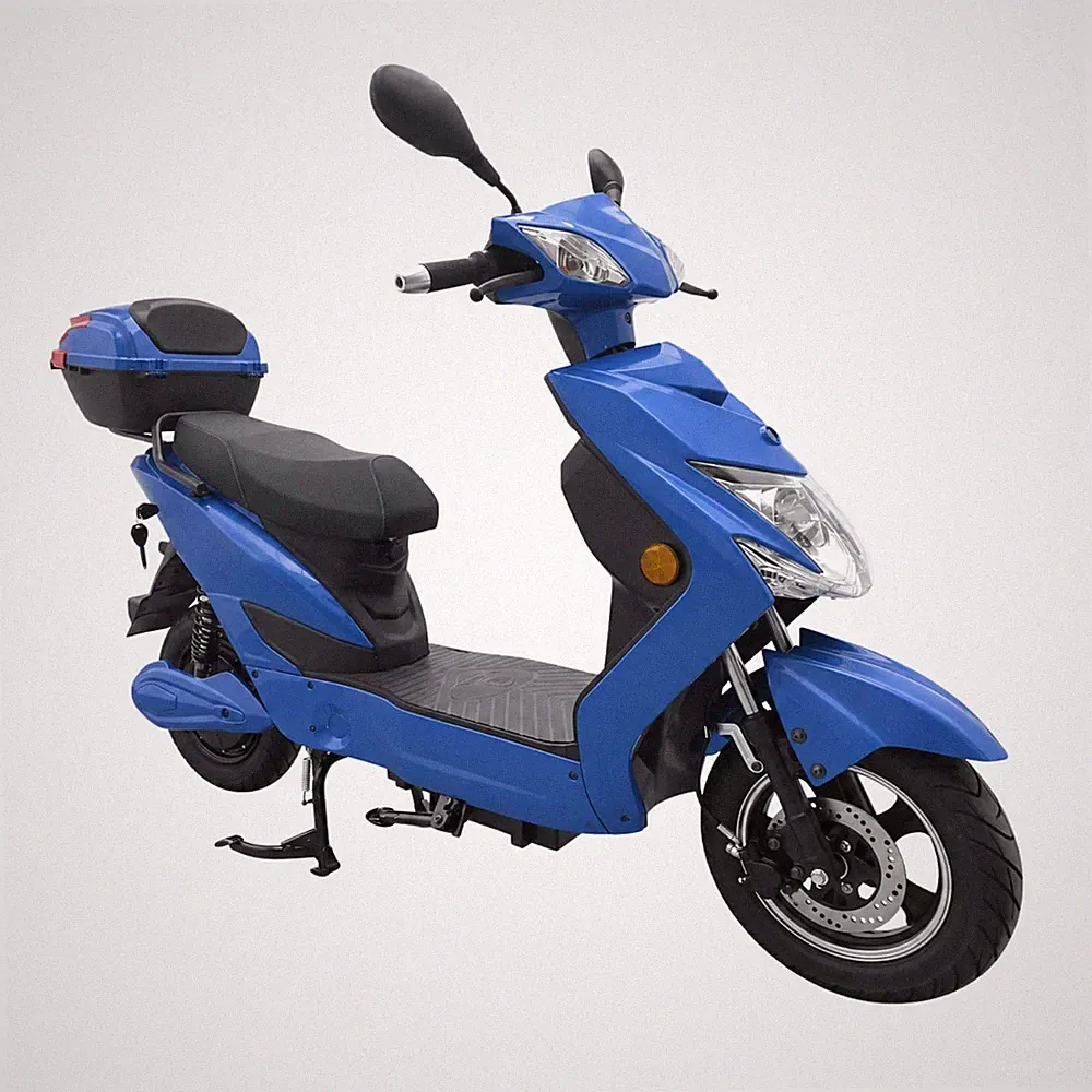 E-Roller Elektroroller mit Straßenzulassung 45km/h 60V 20Ah 1kW 75KM COC Blau