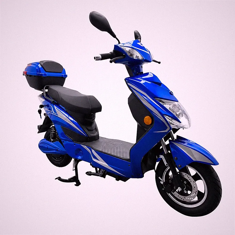 E-Roller Elektroroller mit Straßenzulassung 45km/h 60V 20Ah 1kW 75KM COC Blau