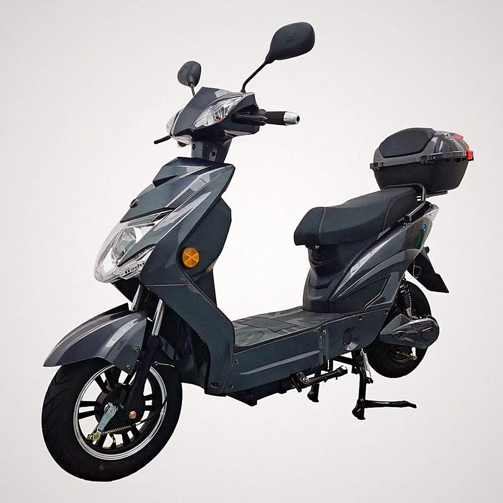 E-Roller Elektroroller mit Straßenzulassung 45km/h 60V 20Ah 1kW 75KM COC Grau