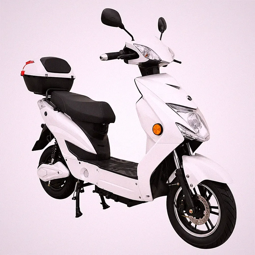 E-Roller Elektroroller mit Straßenzulassung 45km/h 60V 20Ah 1kW 75KM COC Weiss