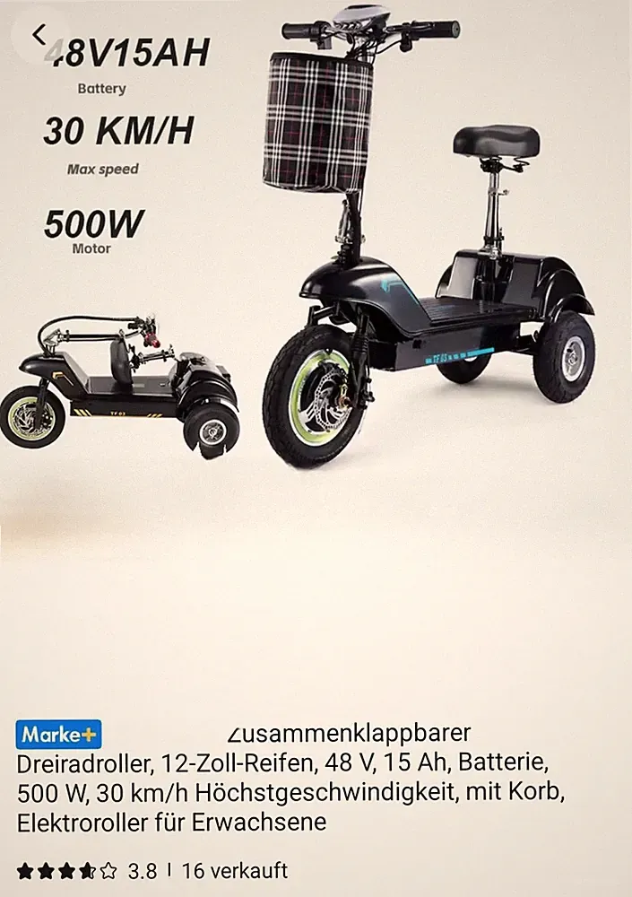 E Roller für Erwachsene, Neu