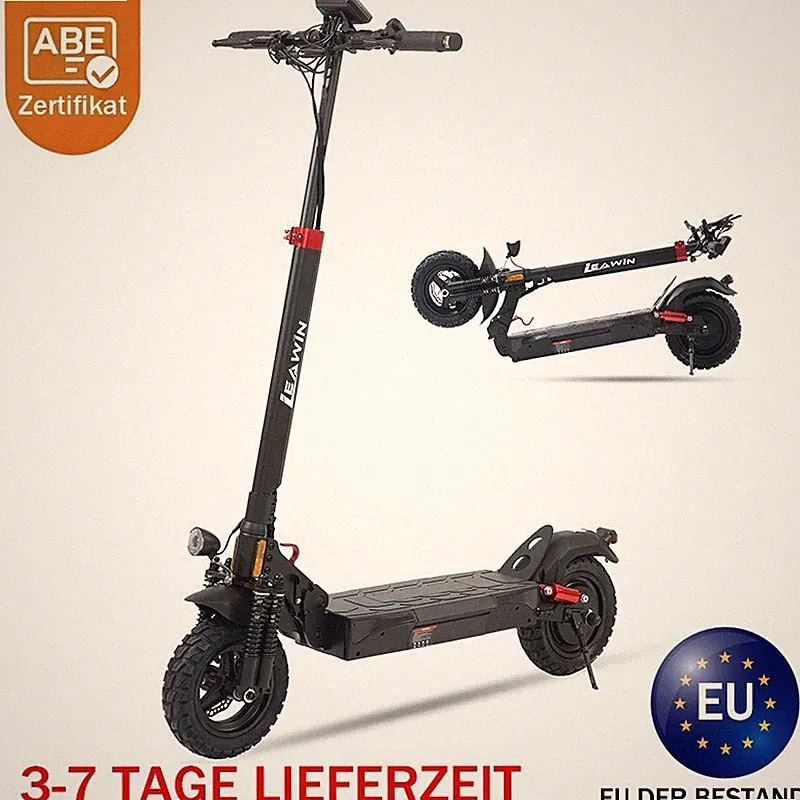 E-Scooter 10'' mit ABE 500W Klappbar Elektro-scooter 48V E-Scooter Bis 55 km