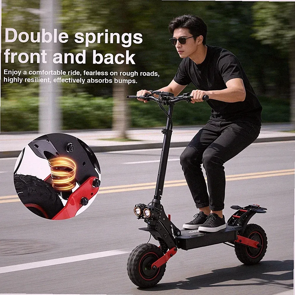 E-Scooter 11 Zoll Elektroroller 2400W 21Ah Offroad Klappbar 60km/h Vollfederung