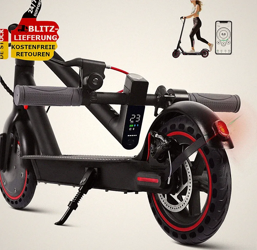 E Scooter 8.5 Zoll E-scooter Mit Straßenzulassung Elektroroller 25-30 Km Reich.