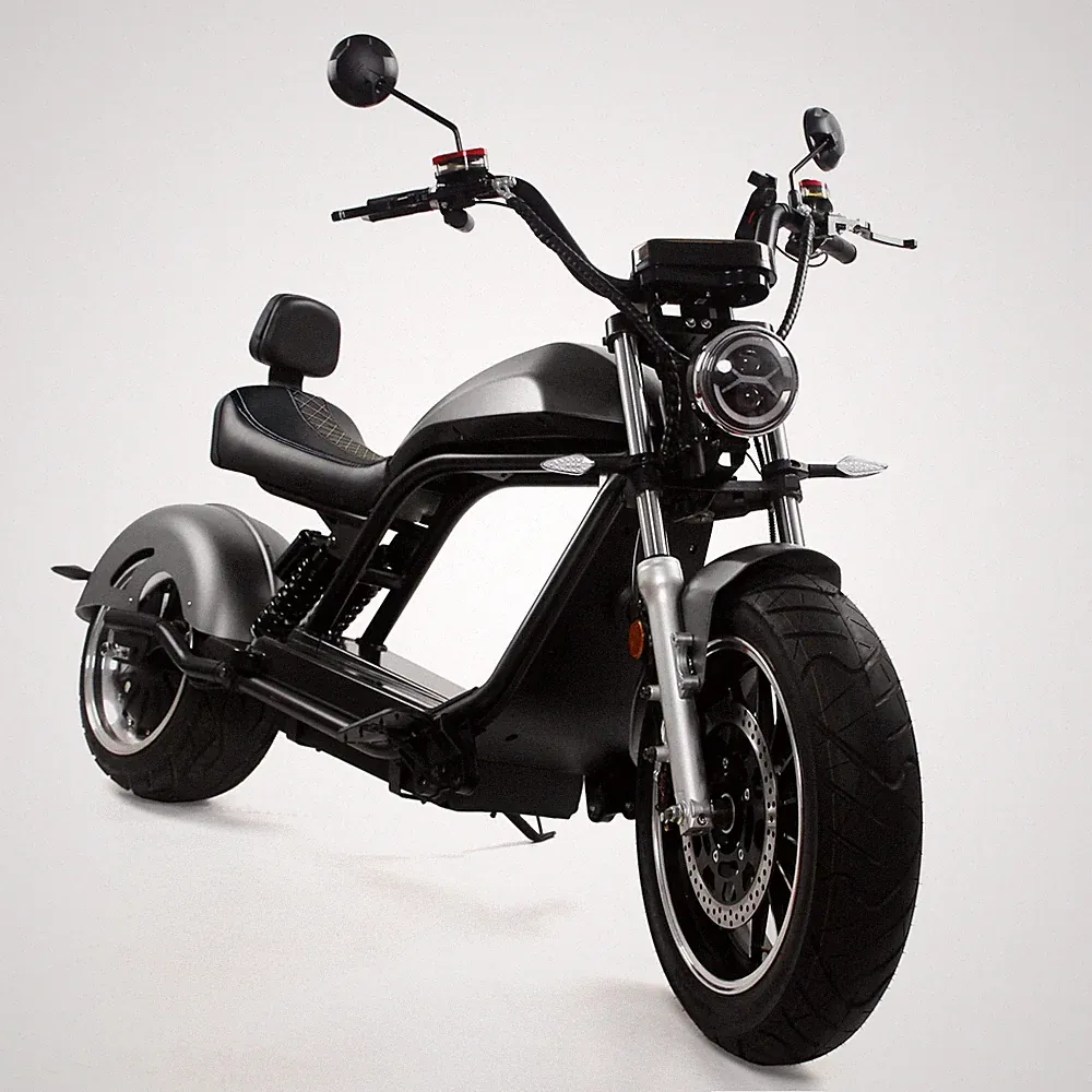 E-Scooter Coco Fat Bike ca.50 Km/H Chopper Elektro Roller Scooter Schwarz