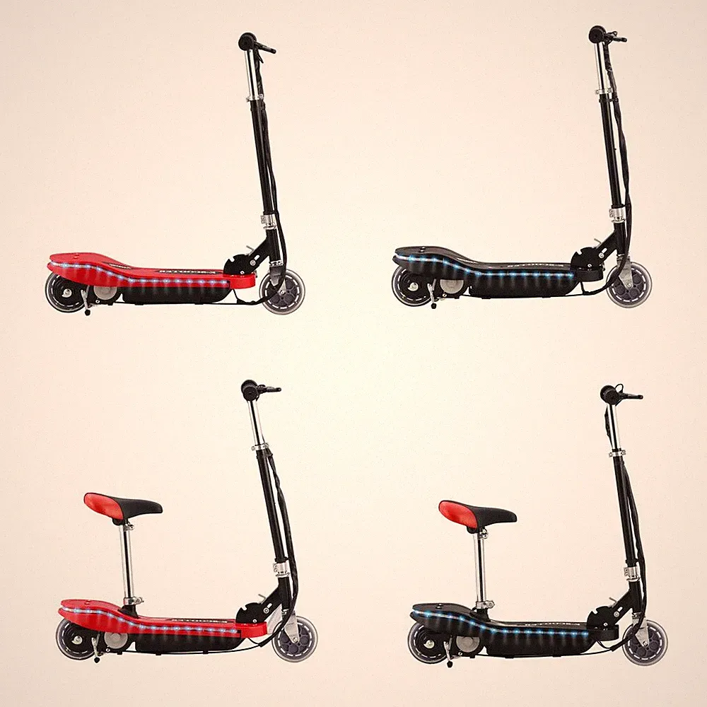 E-Scooter Elektroroller Elektro-Scooter Roller für Kinder mit/Kein Sitz und LED