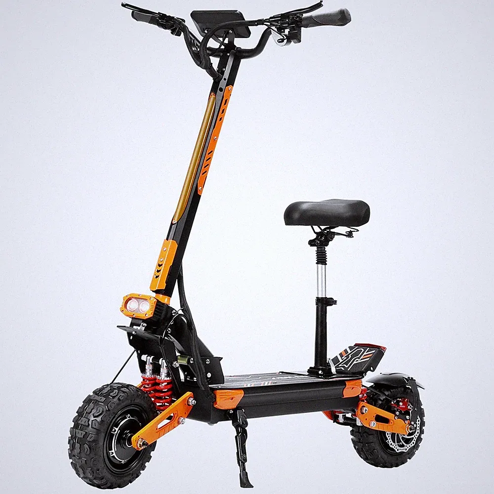 E-Scooter für Erwachsene 60V/30AH AKKU Klappbar Elektroroller 11 Zoll Off-Road