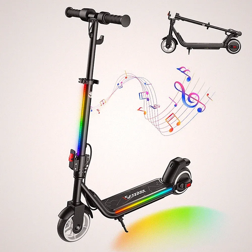 E-Scooter Für Kinder 6-14 Jahren Kinderroller 19km/h Elektroroller LED Faltbar