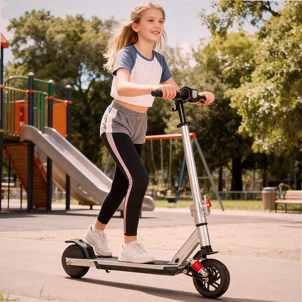 E Scooter Für Kinder 6-14 Jahren Kinderroller Elektroroller LED E-Roller 14km/h