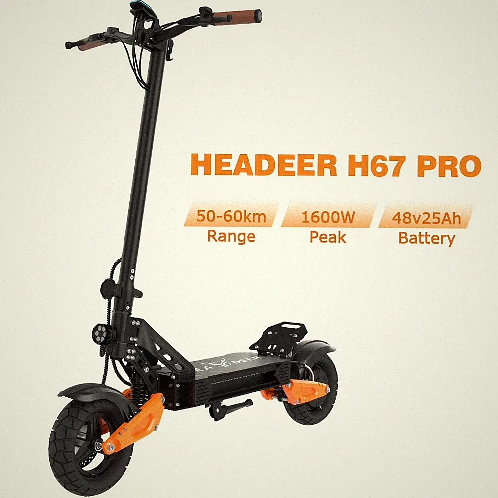 E-Scooter Headeer H67 PRO 800W 48V 25AH 11 Zoll bis 50KM Offroad Elektroroller