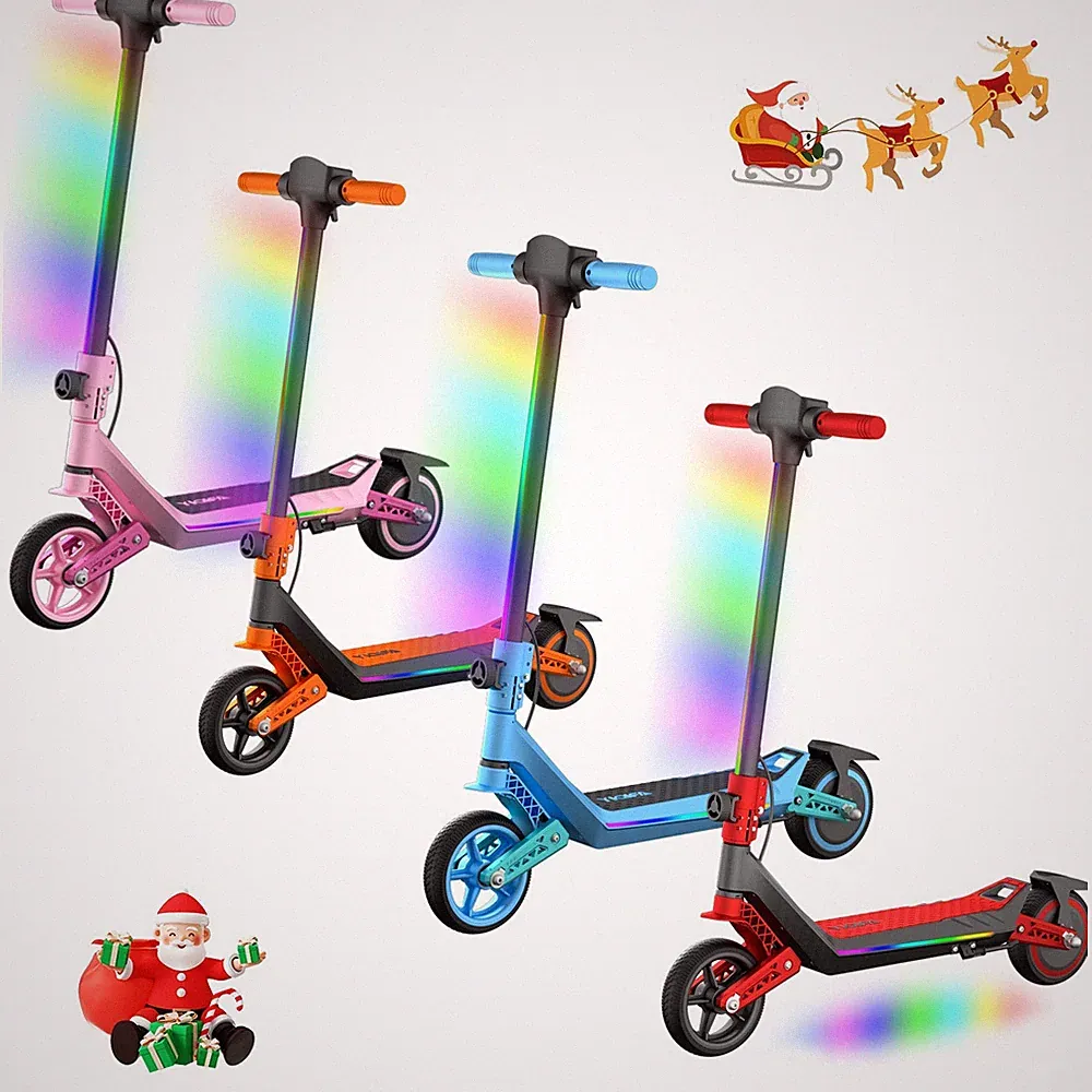 E-Scooter Kinder 6-12 Jahre Elektroscooter Klappbar Kinderroller LED DE E Roller
