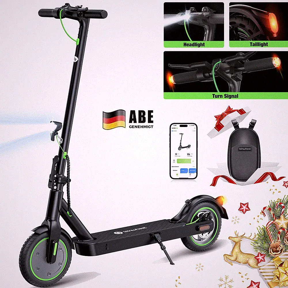 E-Scooter Klappbar Mit Straßenzulassung App 350W Elektroroller Blinker bis 30km