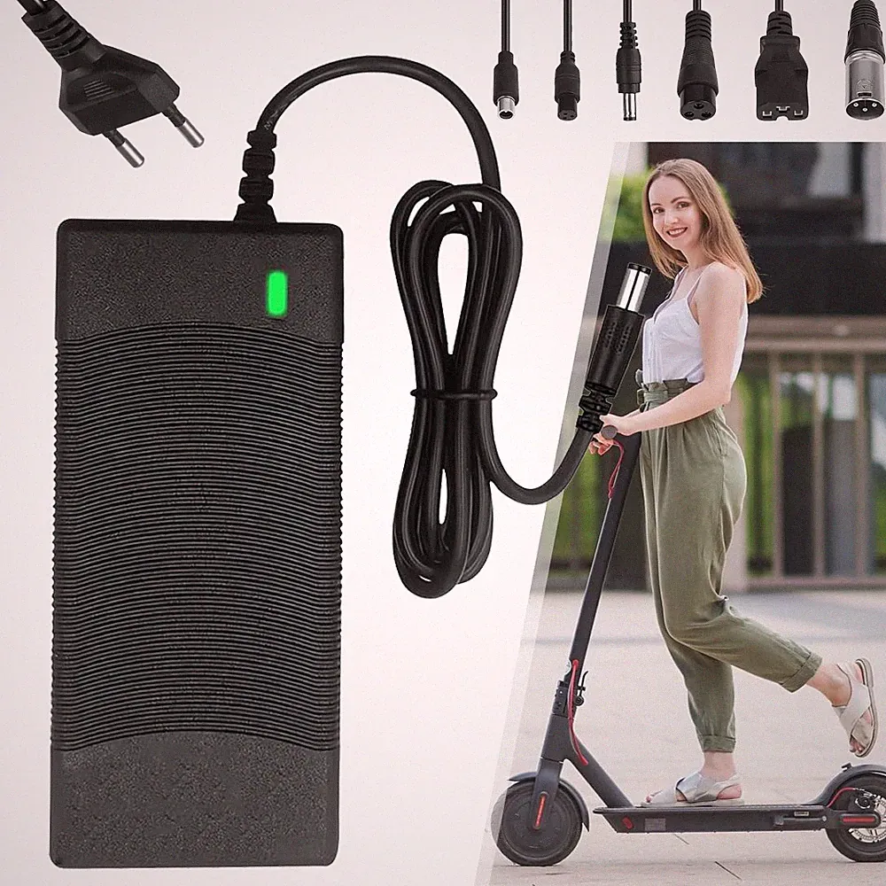 E Scooter Ladegerät 42V 2A Ladegeräte mit 6 Anschlüssen für Xiaomi M365/Pro/Mi 3