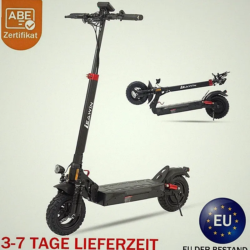 E-Scooter mit ABE 500W Klappbar Elektro-scooter 48V E-Scooter 10'' Bis 55 km