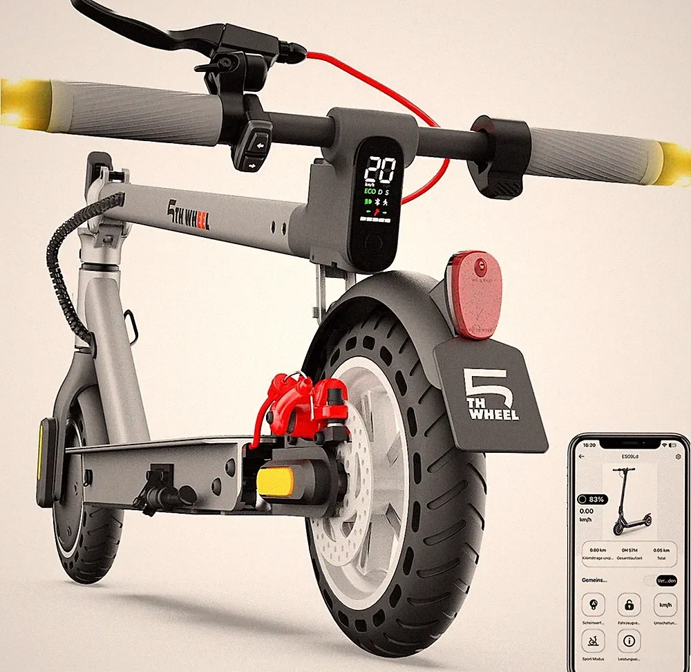 E-Scooter mit ABE Faltbar 8,5'' E-Roller Offroad APP Elektroroller Bis 20km/h DE