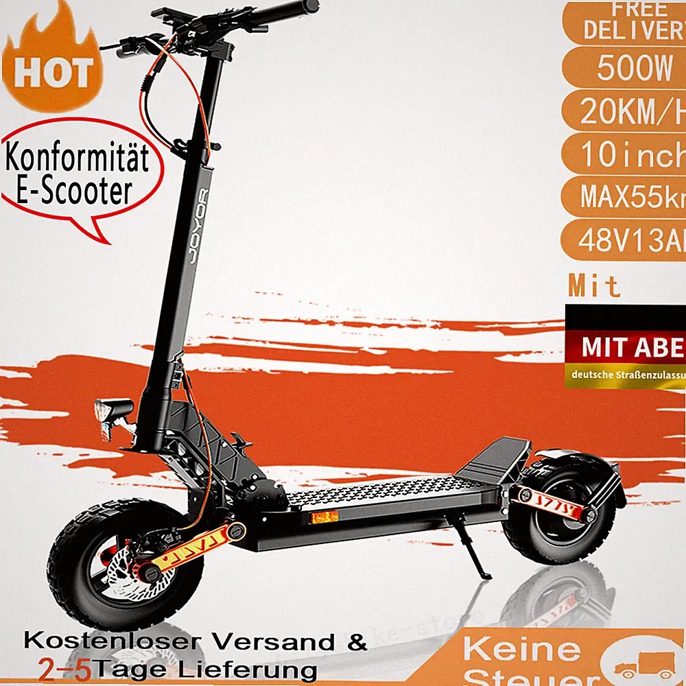 E-Scooter mit Straßenzulassung 10'' 500W 120 kg 624Wh JOYOR S5 offroad Scooter