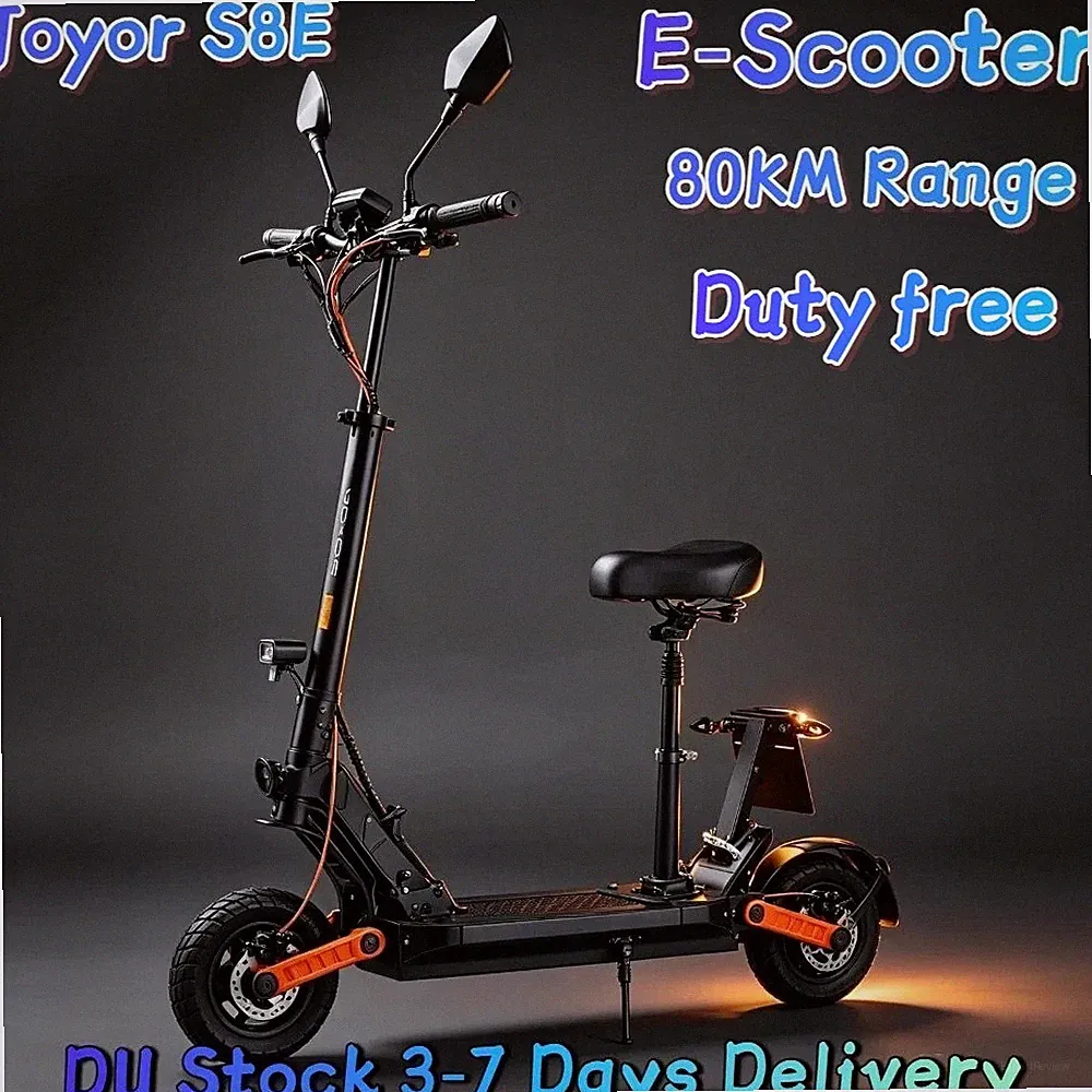 E-Scooter mit Straßenzulassung 45 km/h Elektroroller offroad NFC JOYOR S8E 80KM