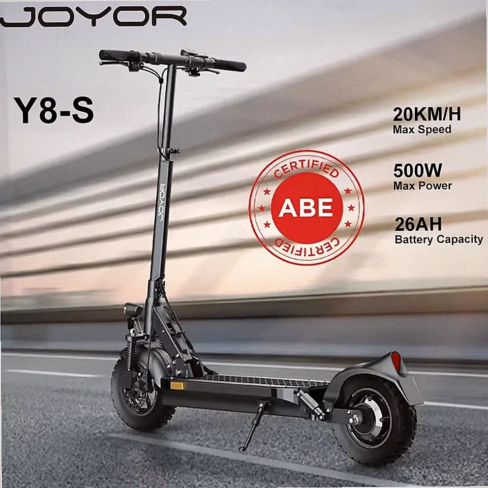 E-Scooter mit Straßenzulassung ABE 26AH Joyor Y8-S 10 Zoll offroad Elektroroller