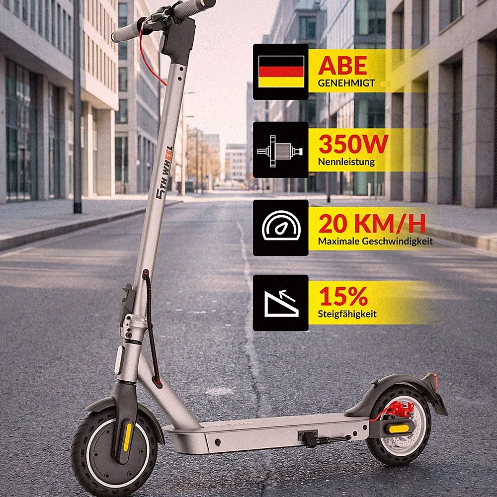 E-Scooter Mit Straßenzulassung ABE 32KM APP Klappbar 20km/h 8,5" Elektroroller