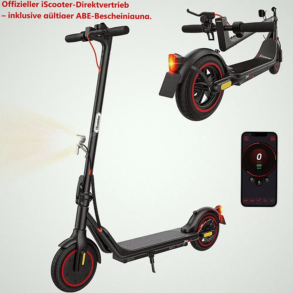 E-Scooter mit Straßenzulassung APP Elektro Scooter 10 Zoll Elektroroller 20KM/H