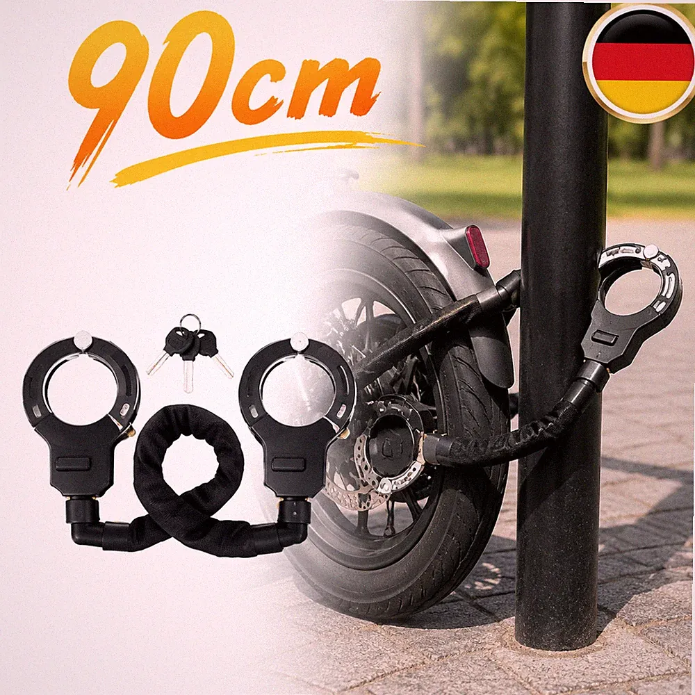 E-Scooter Schloss Handschellen-Schloss für Fahrrad- Roller & Elektroroller 90cm
