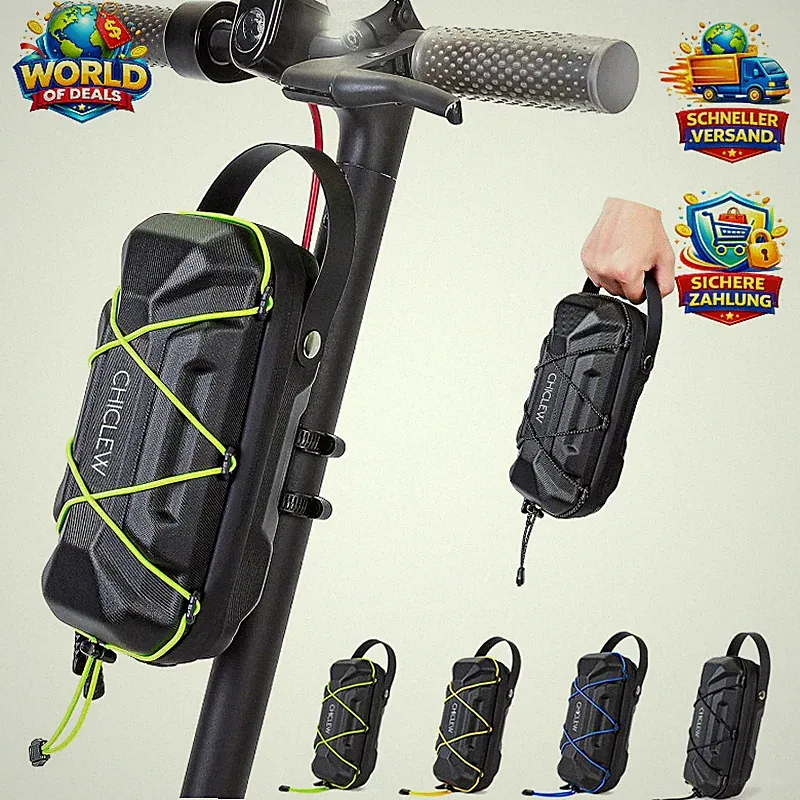 E-Scooter Tasche Wasserdicht Lenkertasche Schwarz 2L für Elektroroller Xiaomi