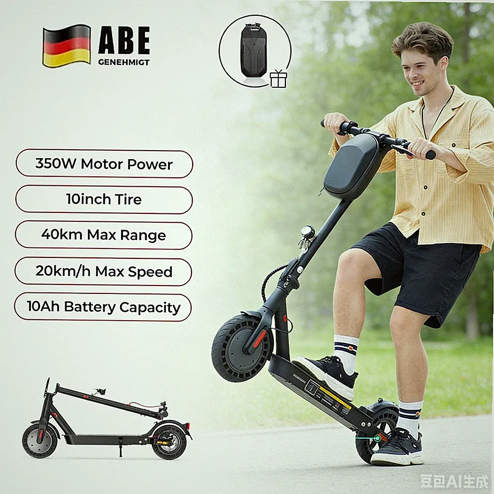 E9TMAX E-Scooter 10 Zoll 10AH 36V 350W 20km/h klappbar Elektroroller Display DE