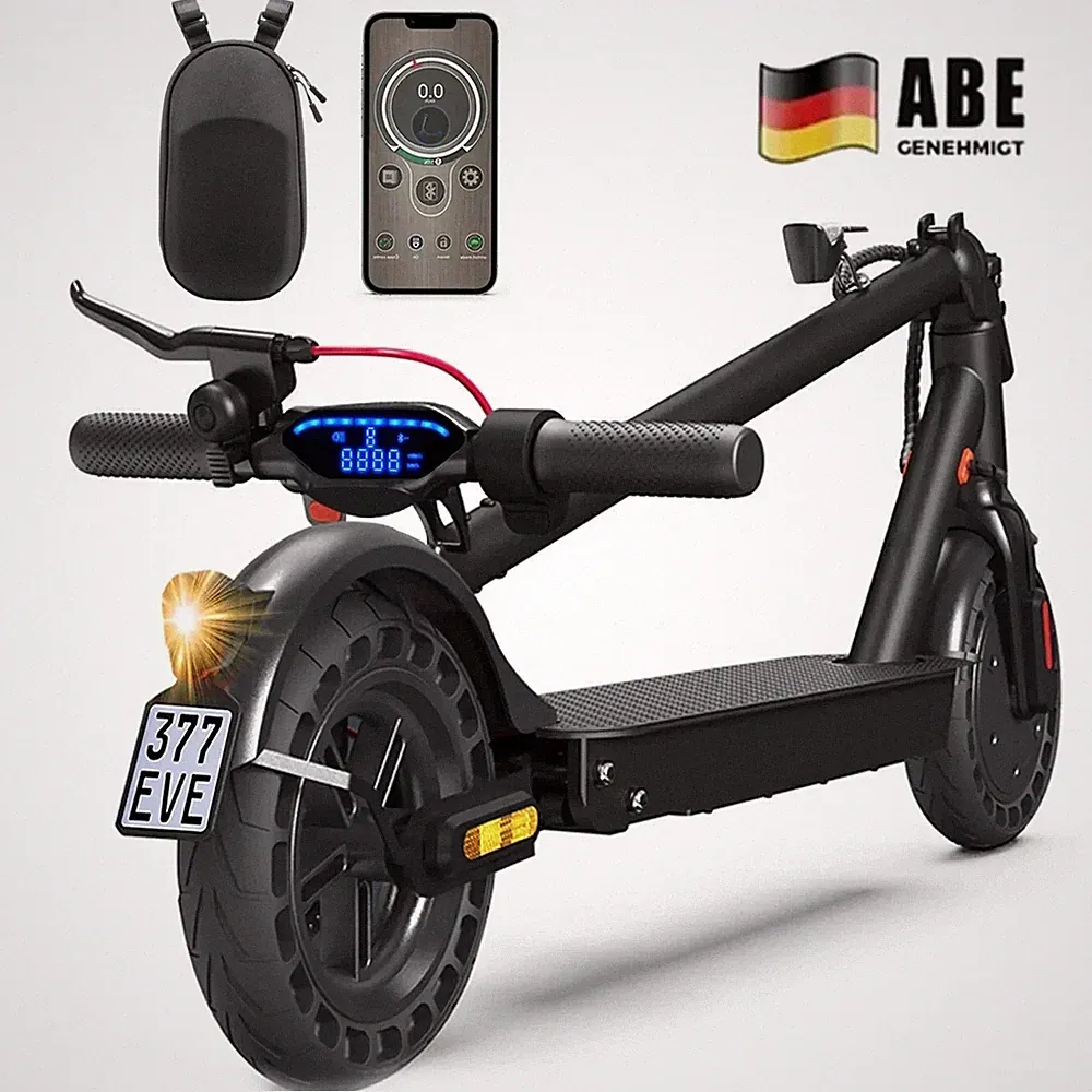 E9TMax Elektroroller 500W 10Ah E-Roller 10" E-Scooter Mit Straßenzulassung 20KMH