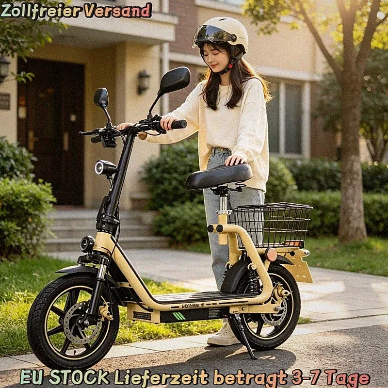 EEC 48V 13AH TWOFISH E-Scooter 14" Elektroroller Mit Sitz,Mit Straßenzulassung