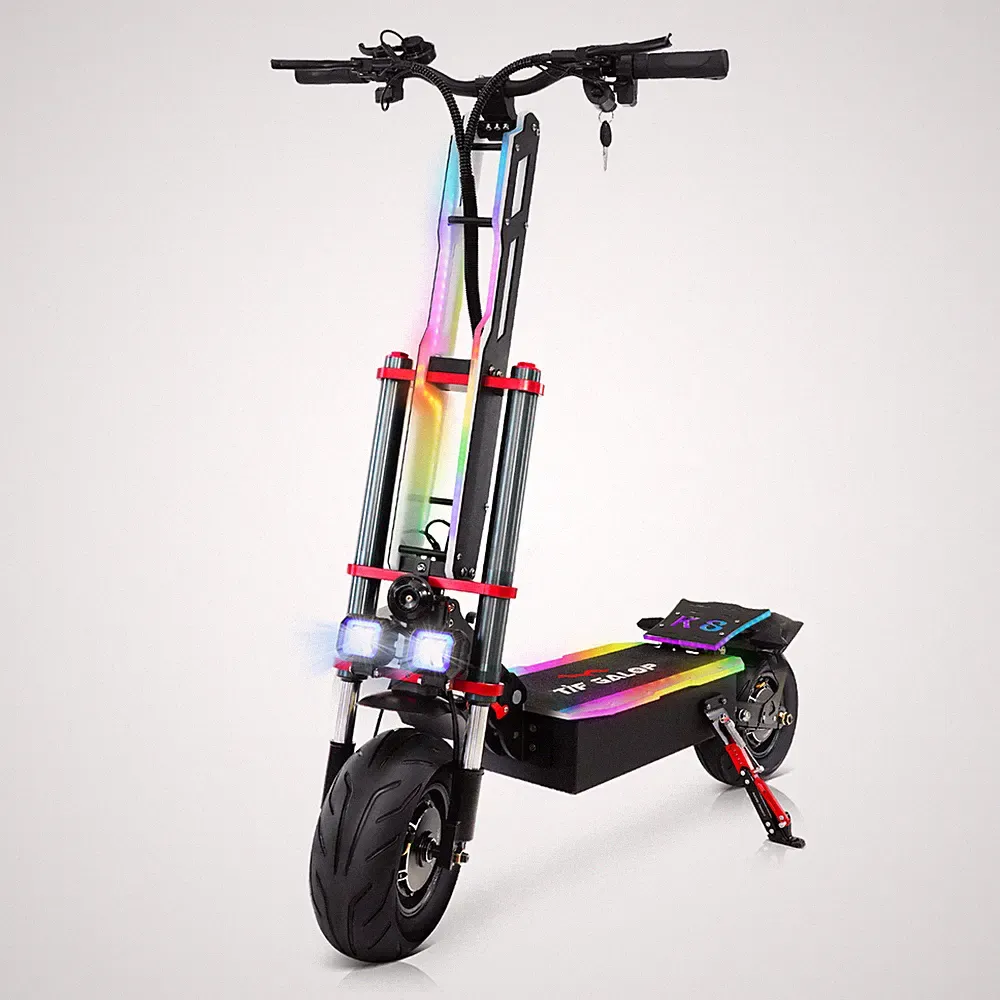 Electric scooter with dual motors, foldable design, 60V 38Ah, high-speed range