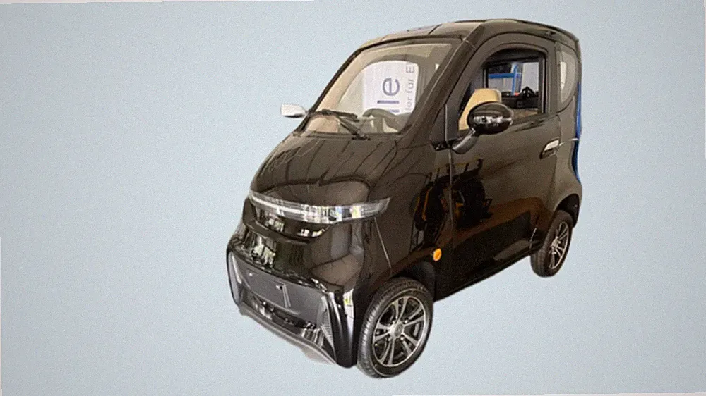 Elektro Kabinenroller 45 km/h LUNA-4 Schwarz4-Rad Seniorenmobil E-Mobil 2-Sitzer