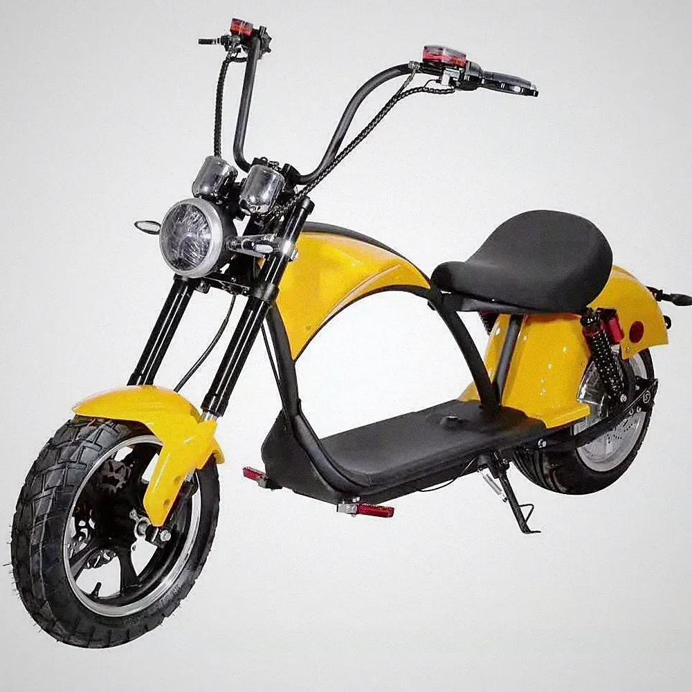 Elektro Roller Coco Bike E-Chopper mit Straßenzulassung bis zu 50 Km/h in Gelb