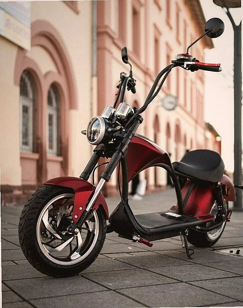 Elektro Scooter bis zu 48 KM/H 2000W 20AH Akku Elektro Roller Ebike Coco Red