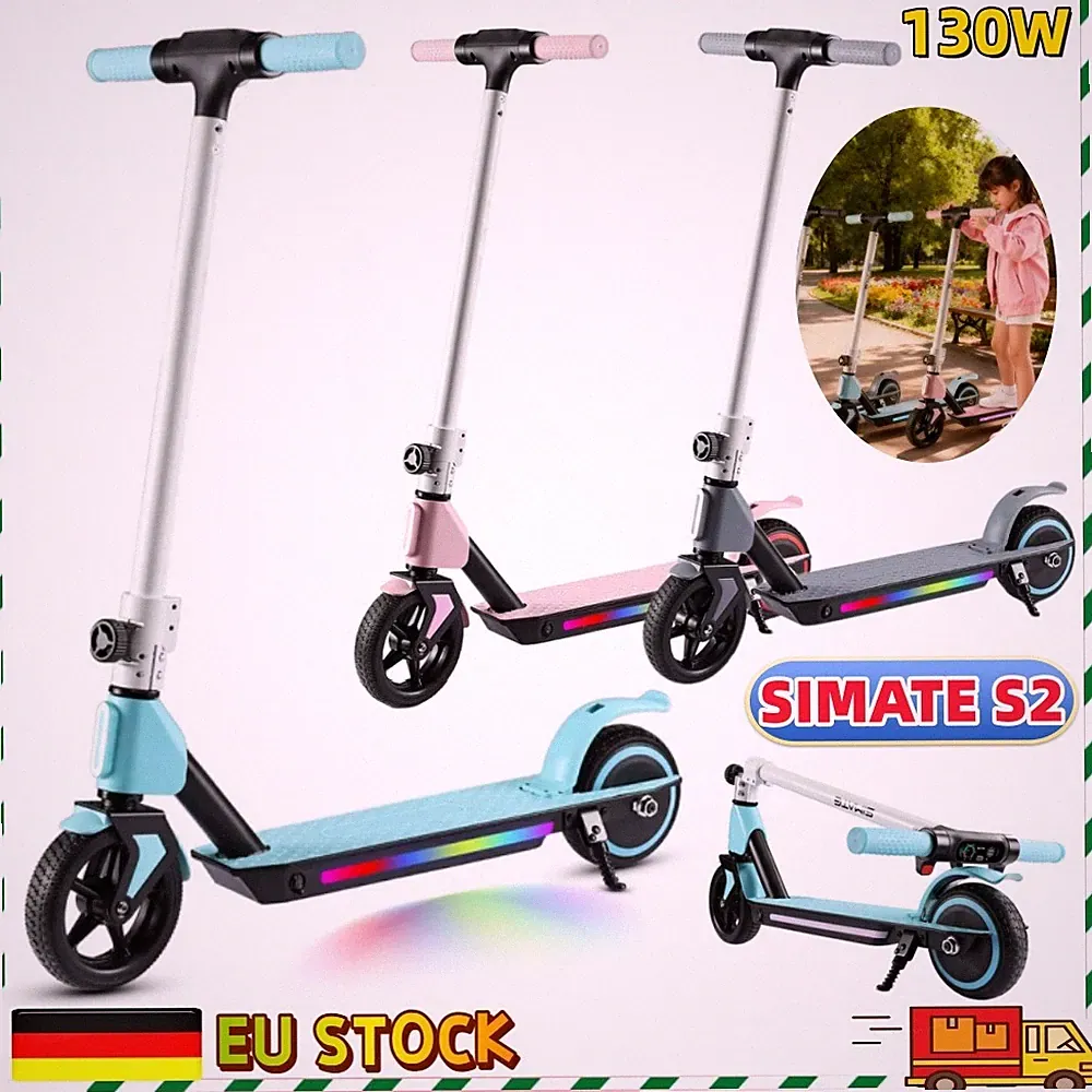 Elektro Scooter Für Kinder Alter 6-12 Jahren Kinderroller Klappbar Elektroroller