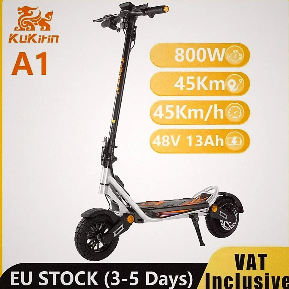 Elektro-Scooter KUKIRIN A1 10" Klappbarer Elektroroller 1000W 48V 13Ah 45KM/H