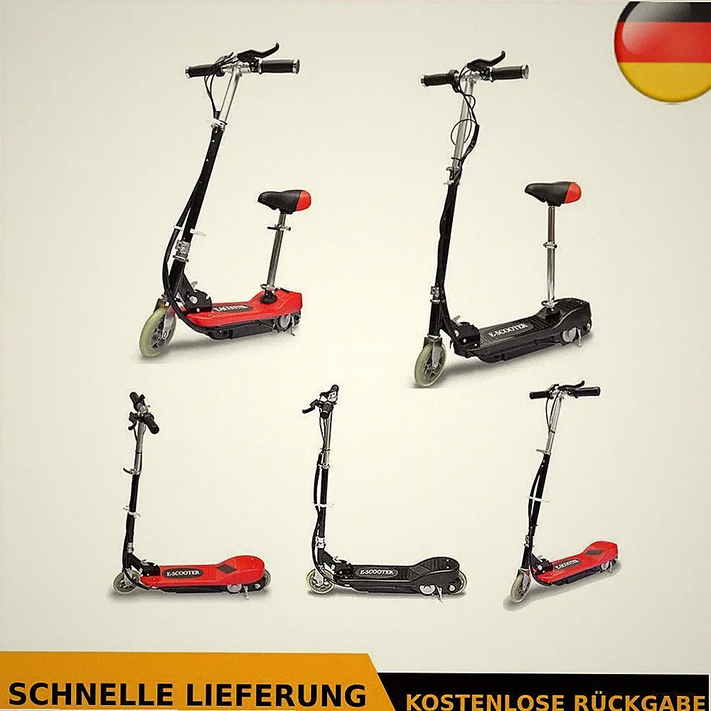 Elektro Scooter Roller Klappbar Scheibenbremse Batterie E-Scooter 120 W, 12 km/h