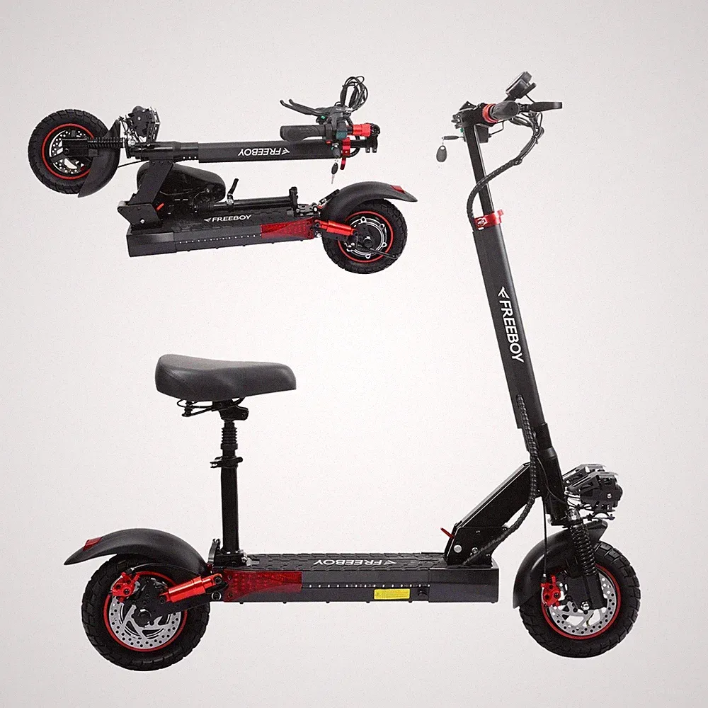 Elektroroller 10" E-Scooter Off-road E-Roller 15Ah Mit APP Faltbarer Elektroro